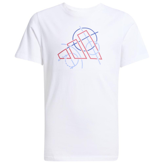 Adidas Παιδική κοντομάνικη μπλούζα Tech Outline Graphic Tee